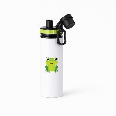 Hacebo® - Kikkers waterfles met draaidop groen - Kikker - Dieren liefhebbers - Amfibie - pad - water fles - 850ML
