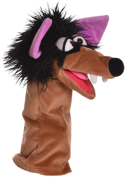 Living Puppet handpop sok Dieter wolf 37cm