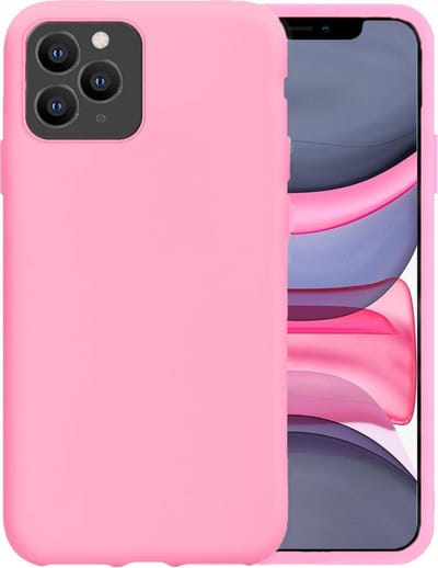 Hoesje - Geschikt voor Apple iPhone 11 Pro - Sterk & Shockproof - Hoes Cover - Siliconen Case - Telefoonhoesjes - Lichtroze