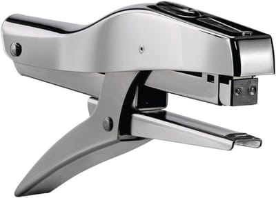 Nietmachine Tang - Handnietmachine Bureaunietmachine - Papier Verbinden - Uniek Low Force Mechanisme - 1000 Nietjes - Zilver Zwart