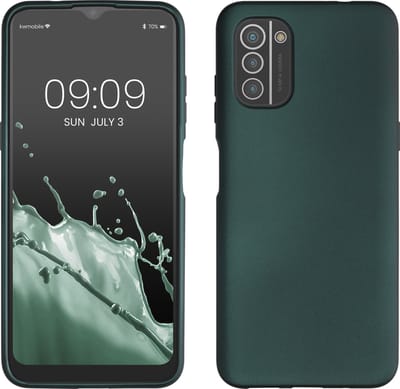 kwmobile telefoonhoesje geschikt voor Nokia G21 / G11 - Hoesje voor smartphone - Back cover in metallic petrol