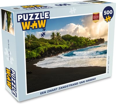 Puzzel Een zwart zandstrand van Hawaii - Legpuzzel - Puzzel 500 stukjes