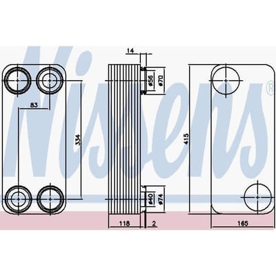 Olie radiator, automatische versnellingsbak NISSENS 90769