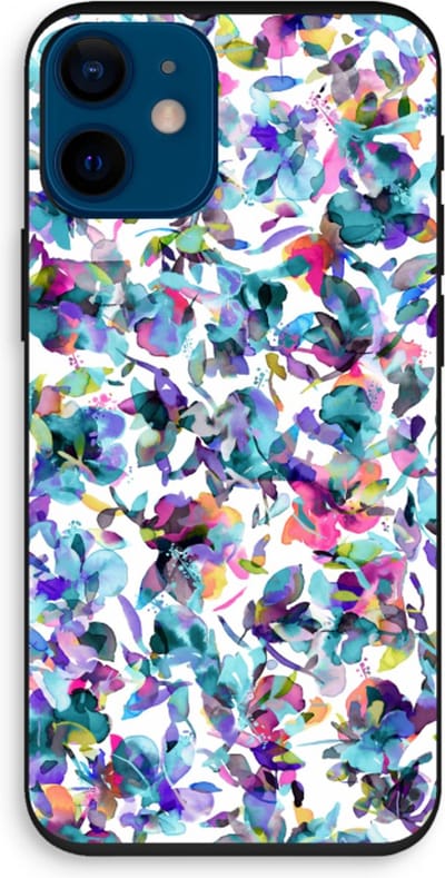 Case Company® - Hoesje geschikt voor iPhone 12 mini hoesje - Hibiscus Flowers - Biologisch Afbreekbaar Telefoonhoesje - Bescherming alle Kanten en Schermrand