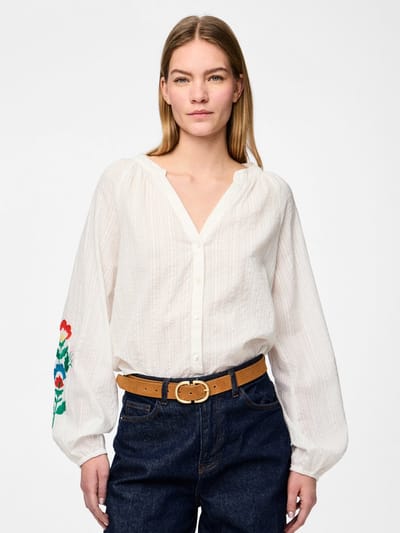 PIECES - PCSIKKA LS SHIRT MPA WVN BC - Meisjes - Blouses