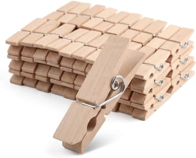 Mini houten wasknijpers 2,5 cm - Natuurlijke decoratie voor fotowanden, knutselprojecten en adventskalenders - Stevige en veelzijdige kleine knijpers voor creatieve toepassingen