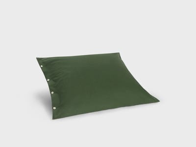 Yumeko kussensloop flanel mosgroen 65x65 - Biologisch & ecologisch - 1 stuk