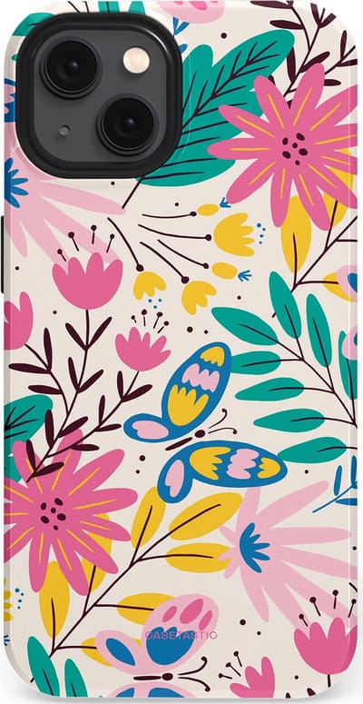 Casetastic Hoesje Geschikt voor Apple iPhone 13 Magsafe - Stijlvolle Beschermende Duo-layer Case - Lente Leven