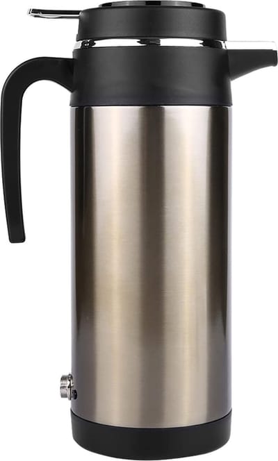 White-Label® Waterkoker 12v voor Auto - Heetwaterdispenser Klein - Zwart