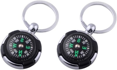 Hiking Rugzak Kompas Set voor Buitenactiviteiten - Mini Camping Kompas met Sleutelhanger voor Navigatie en Avontuur - 2 Stuks