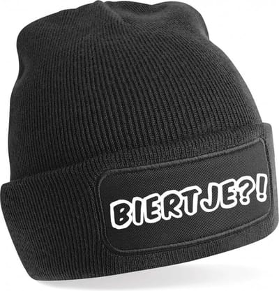 Biertje?! Warme Wintermuts | Beanie | Muts | Winter | Kou | Koud | Tekst | Cadeau | Apres Ski | Wintersport | Skimuts | Verzending binnen 24 uur!