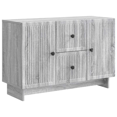 vidaXL - Dressoir - met - lade - Grijs - sonoma - 89 - x - 34,5 - x - 60 - cm - Bewerkt - hout