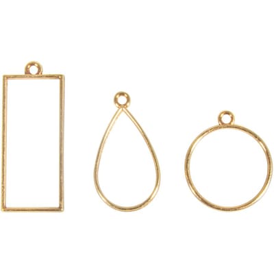 Sieraden metalen frame "Mix van vormen" - Goud