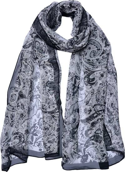 Juleeze Sjaal Dames Print 50x160 cm Grijs Synthetisch