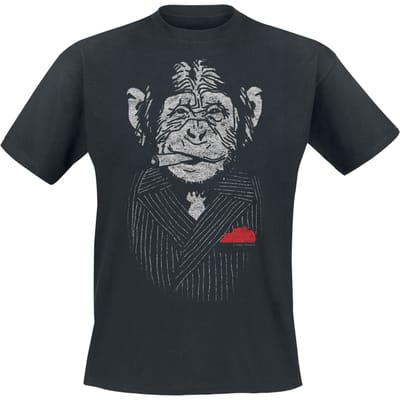 Tierisch - Fun T-shirt - Mafia Ape - M tot 5XL - voor Mannen - zwart