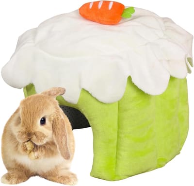 Konijnenhok Nest - Zacht slaapbed - Knaagdier Comfort - Vochtregulerende laag - 30 cm - Grijs