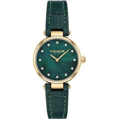 Montre PARK Cadran Vert Foncé Bracelet Cuir Vert Foncé 14503534 [Coach][Importation Autorisée] Pour Femme black