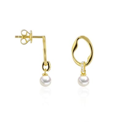 Luna-Pearls - 315.0454 - Oorbellen - 925/-Zilver met Zoetwater gekweekte parel