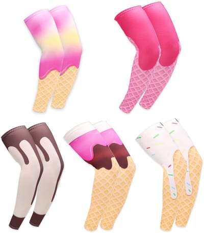 5 Paar Ice Stockings Arm Guards - Ademend, Koelend en Beschermend voor Buitenactiviteiten en Sporten