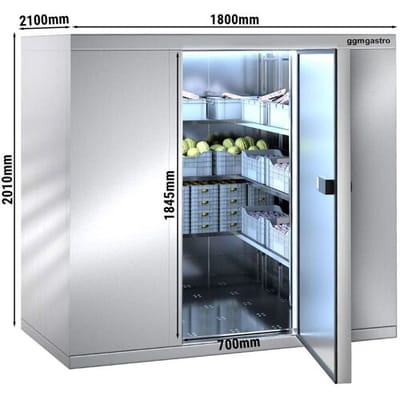 GGM Gastro Edelstahl Kühlzelle - 1800x2100mm - 5,88m³ Zilver