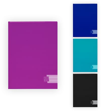 SOHO Schrift met harde kaft – Collegeblok – Lijntjespapier – Gelinieerd – Notitieboek – Voorzien van kantlijn – 160 pagina’s – A6 Formaat – Trend