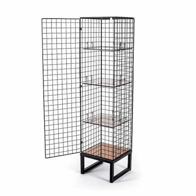 Seletti kast les volières, formaat 71 x 36 x 164 cm., kleur zwart