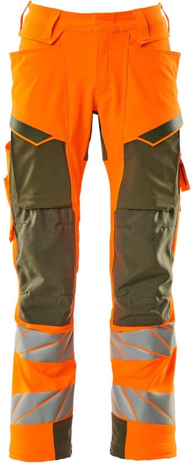 Mascot Accelerate Safe Broek met kniezakken 19079-511 - hi-vis oranje/mosgroen - C46 - 76