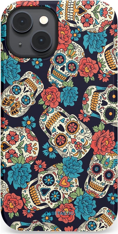 Casetastic Hoesje Geschikt voor Apple iPhone 14 Plus Magsafe - Stijlvolle Beschermende Duo-layer Case - Catacombe carnaval
