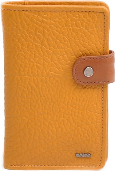 Berba Portemonnee / Wallet / Portefeuille Dames - Ritsportemonnee - Chamonix -  Leer - Geel