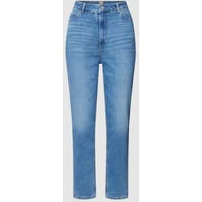 Straight fit jeans met labeldetails, model 'RUTH'