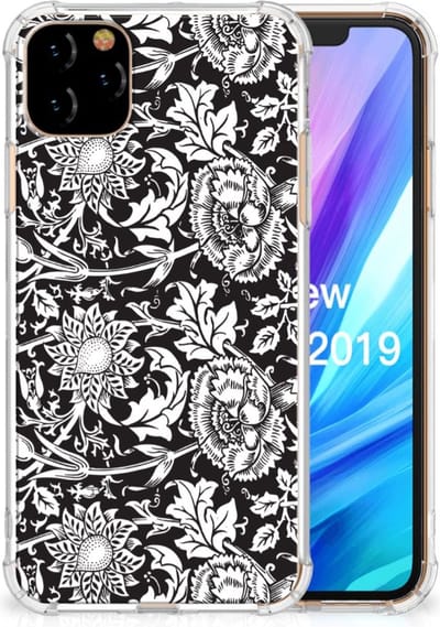 Apple iPhone 11 Pro Max Case Black Flowers