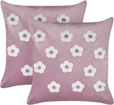 ECHINACEA - Sierkussen set van 2 - Violet - 45 x 45 cm - Polyester