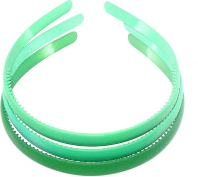 Diadeem siliconen smal groene tinten set van 3 stuks.