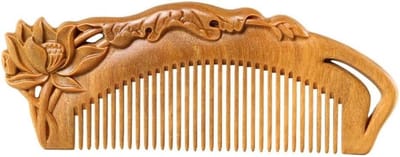 Houten Baardkam - Haarkam Nat Haar - Haar Stylen - U-vormige Tanden - 14.5 cm - Natuurlijk Hout