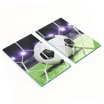 Glazen serveerplanken voor in de keuken met afbeeldingen van een voetbalstadion, 2x30x52 cm