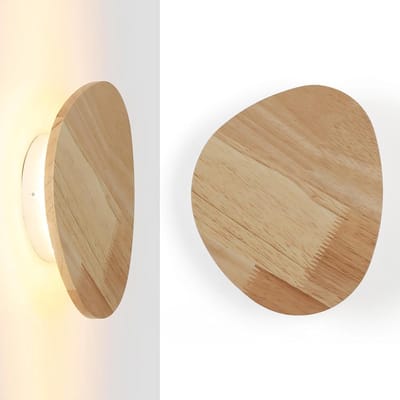 Wandlamp Hout - Binnenverlichting Modern - Indirect Licht - Organisch Design - 20 x 4 x 23 cm