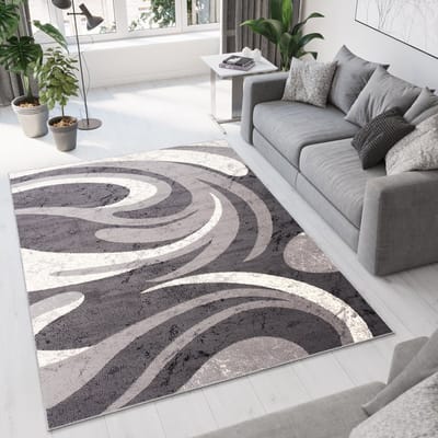 Tapiso Dream Vloerkleed Grijs Abstract Modern Woonkamer Tapijt Maat- 120x170