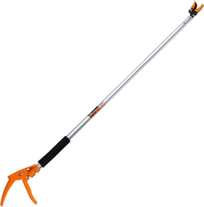 Takkenschaar met steel - Lange snoeischaar - Snoeien van takken - Draaibare kop - 1.5 meter - Oranje