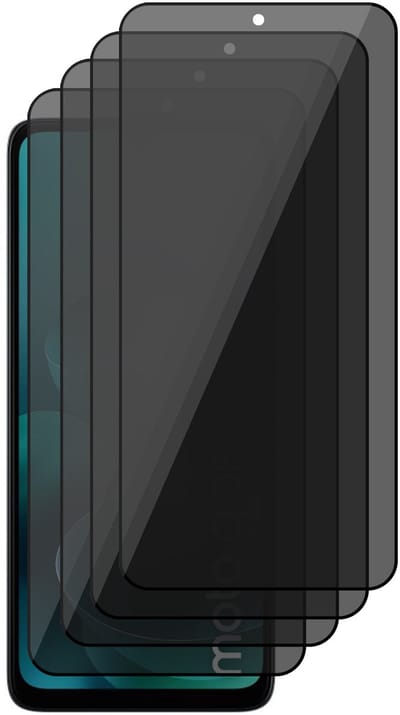 Privacy Screenprotector geschikt voor Motorola Moto G06 / G06 Power - 4x Volledig Dekkend Glas Screen Protector