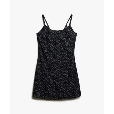 Superdry Printed Cami Mini Mouwloze Korte Jurk Zwart 2XS Vrouw