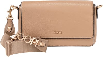 JOOP! Leren Schoudertas Avondtas Vivace Elissa Shoulderbag Beige Lichtbruin