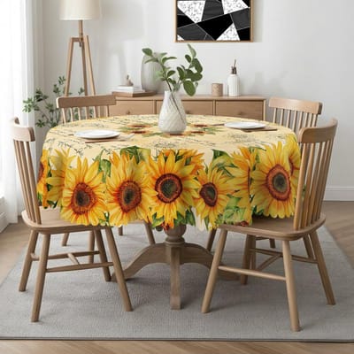 Couronne de fleurs du Jour de l'Indépendance Nappe rectangulaire imperméable Fleur étoile rouge bleue Drapeau USA Housse de table pour dîner cuisine 140x180cm
