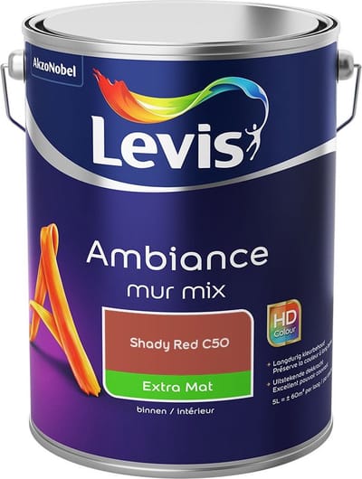 Levis - Ambiance Mur Extra Mat Mix - Shady Red C50 - Mengverf - 5 L