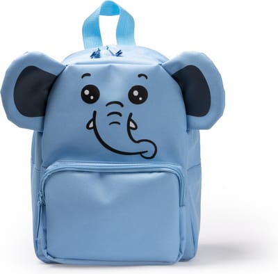 Rugzak voor kinderen met een leuk dierenontwerp / Olifant. Uitgevoerd in RPET. Buitenvak met ritssluiting. Gewatteerde handgrepen en achterkant [21,5cm/29cm/17,5cm]