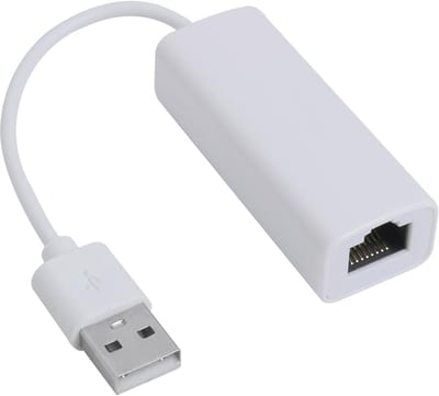 Netwerkadapter USB Ethernet (LAN), netwerkadapter USB 2.0 naar Gigabit Ethernet 10/100/1000, compatibel met Windows 7/8/9/10/11 Vista (32/64bit), XP,2003/2000 (wit)