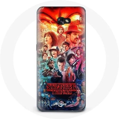 Hoesje voor Samsung Galaxy A3 2016 Stranger Things Teaser seizoen 4 posterkarakters Art