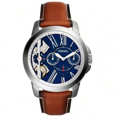 Montre à quartz pour homme Fossil: Élégant et parfait pour un usage quotidien, ce qui en fait un excellent cadeau pour les petits amis, les amis et les maris. Modèle: ME1161. bleu