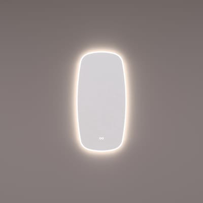 HIPP Design spiegel Deens Ovaal Verticaal 45 x 90 cm met Directe en Indirecte LED Rondom Spiegelverwarming Kleurenwissel Touch Dimmer