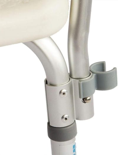 Douchestoel - Douchekruk Badkruk - Veilige Douche - Verstelbare Hoogte - 37.5-50.5 cm - Wit