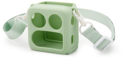 Dailygoods- Siliconen Hoes Beschermende Shell voor Yoto Mini 2024 - Multifunctionele Protector - Kaartrand - Schouderriem - Silicone - 7x7x4,5cm - Beschermhoes